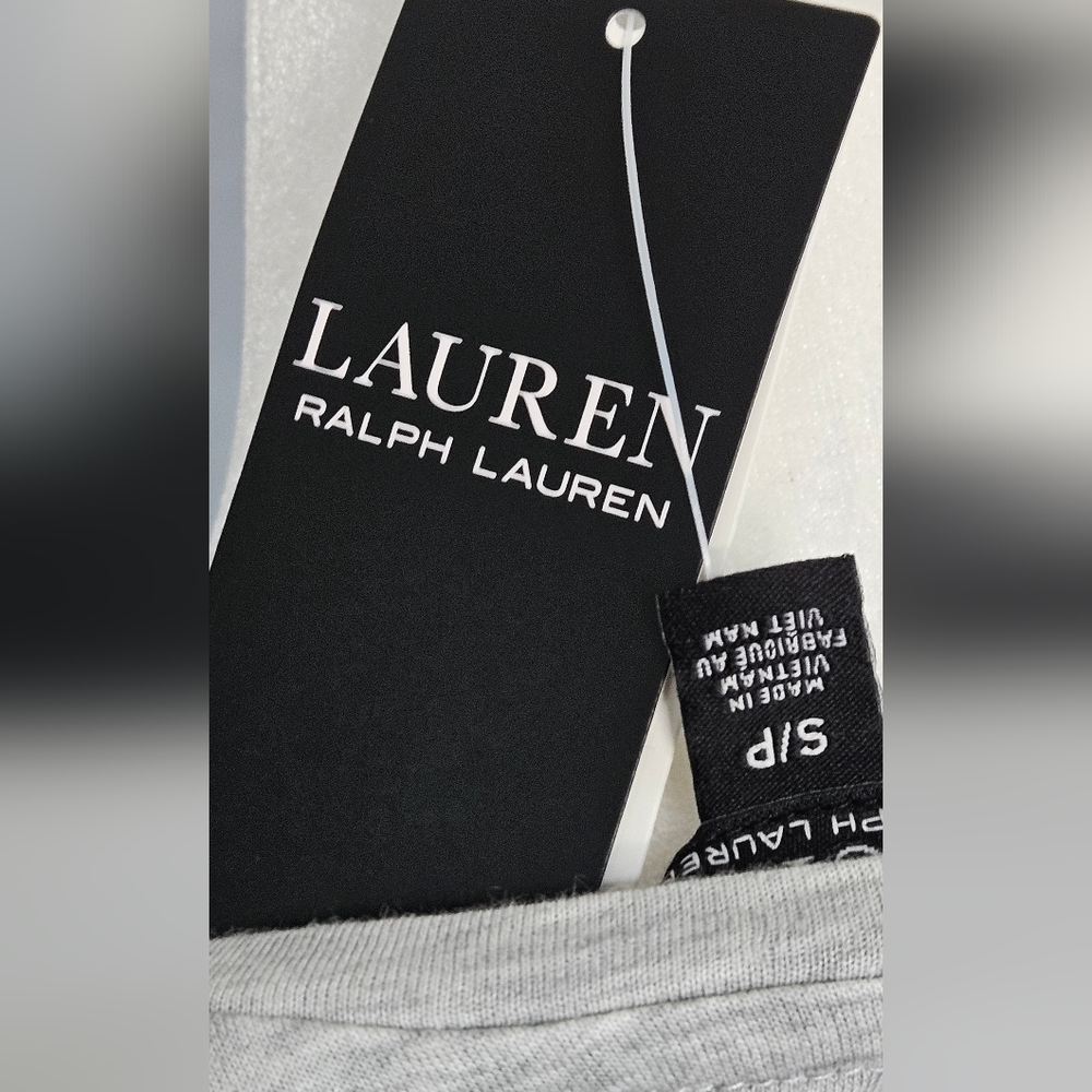 Laure Ralph Lauren Gray Sequin Long Sleeve Tee NWT - Picture 5 of 9